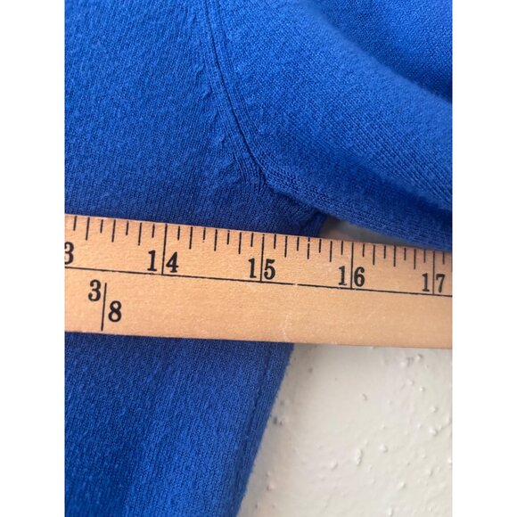 Zara Blue Long Sleeve Sweater Button Cuff Size M - Picture 7 of 9